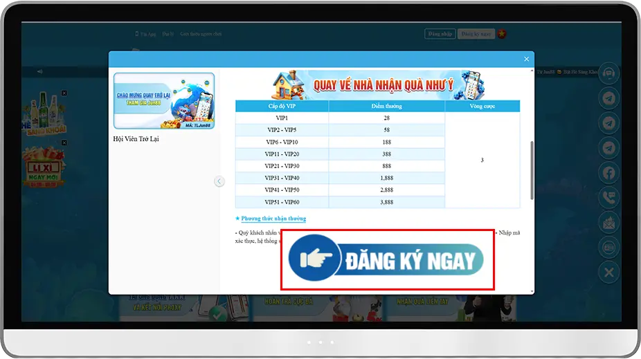 Bước 3: Ấn "Đăng Ký Ngay"